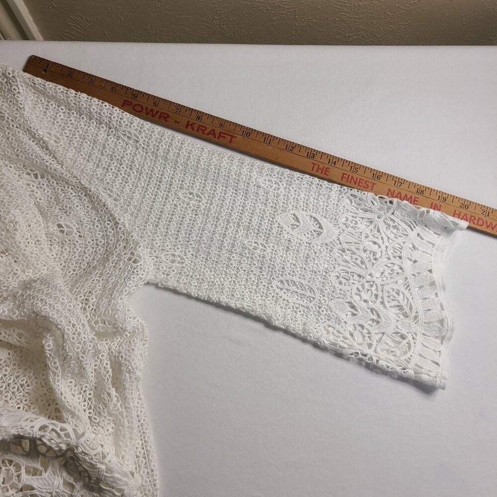 NWOT Soft Surroundings Long Sleeves White Lace Crochet Maxi Dress Size XL A561 - Picture 16 of 16